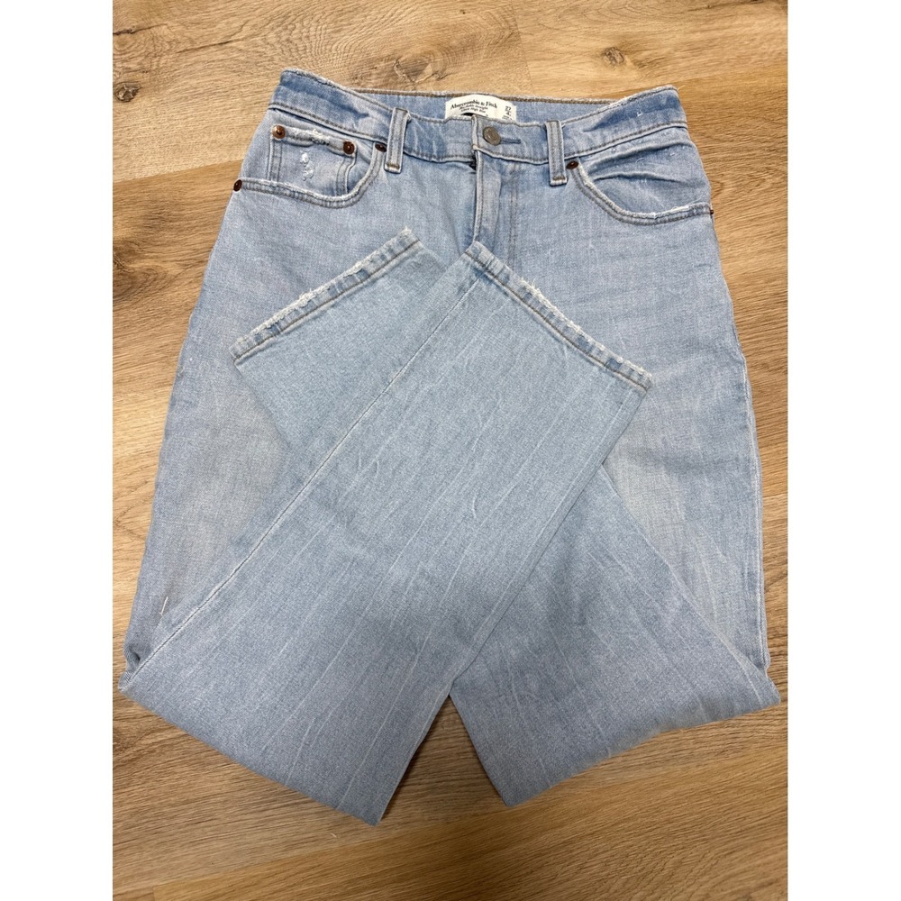Abercrombie & Fitch (Light Blue) The Ankle Straight Jeans Womens 27/4R - Picture 2 of 5